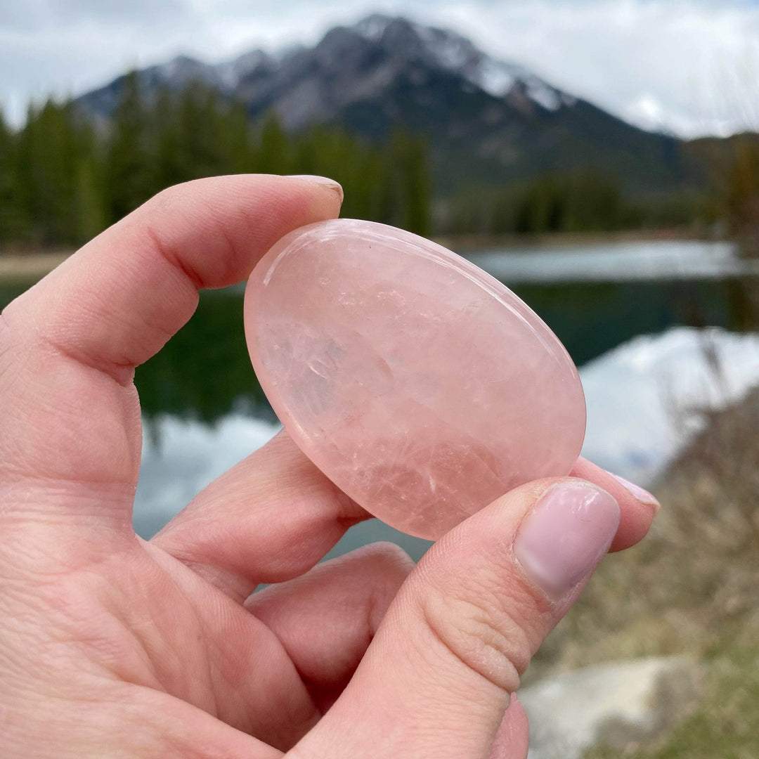Worry Stone - Rose Quartz-Rocks and Gems Canada