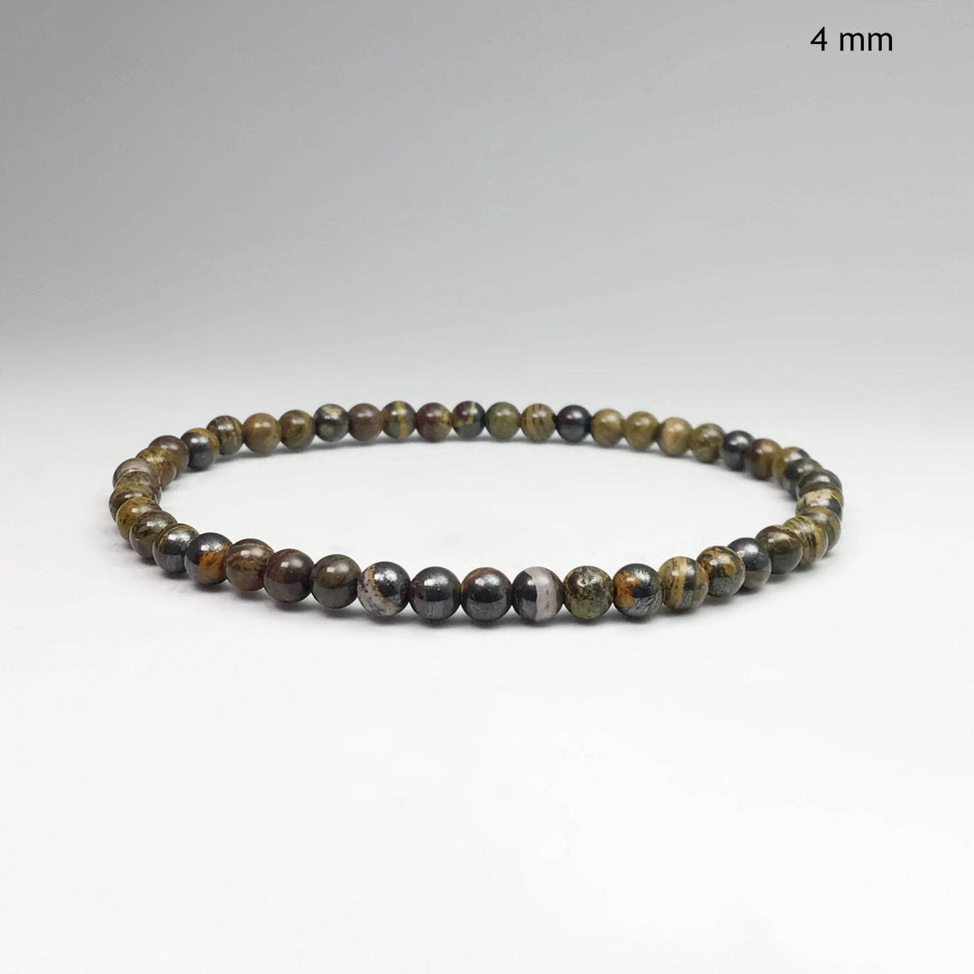Yellow Gold Tiger Iron Beaded Bracelet-Rocks and Gems Canada