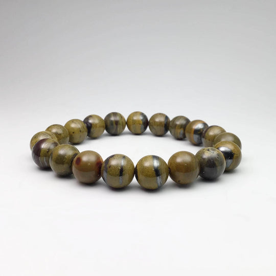 Yellow Gold Tiger Iron Beaded Bracelet-Rocks and Gems Canada