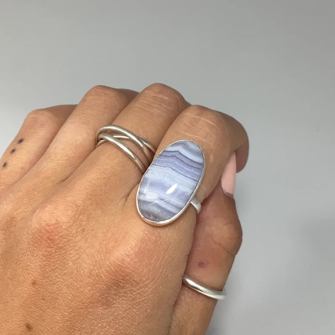 Blue Lace Agate Ring