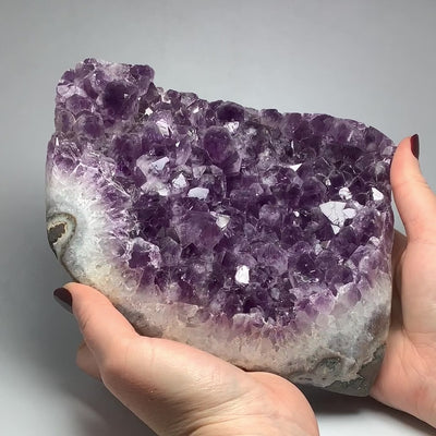 Amethyst Druze Cluster Large Stand Up