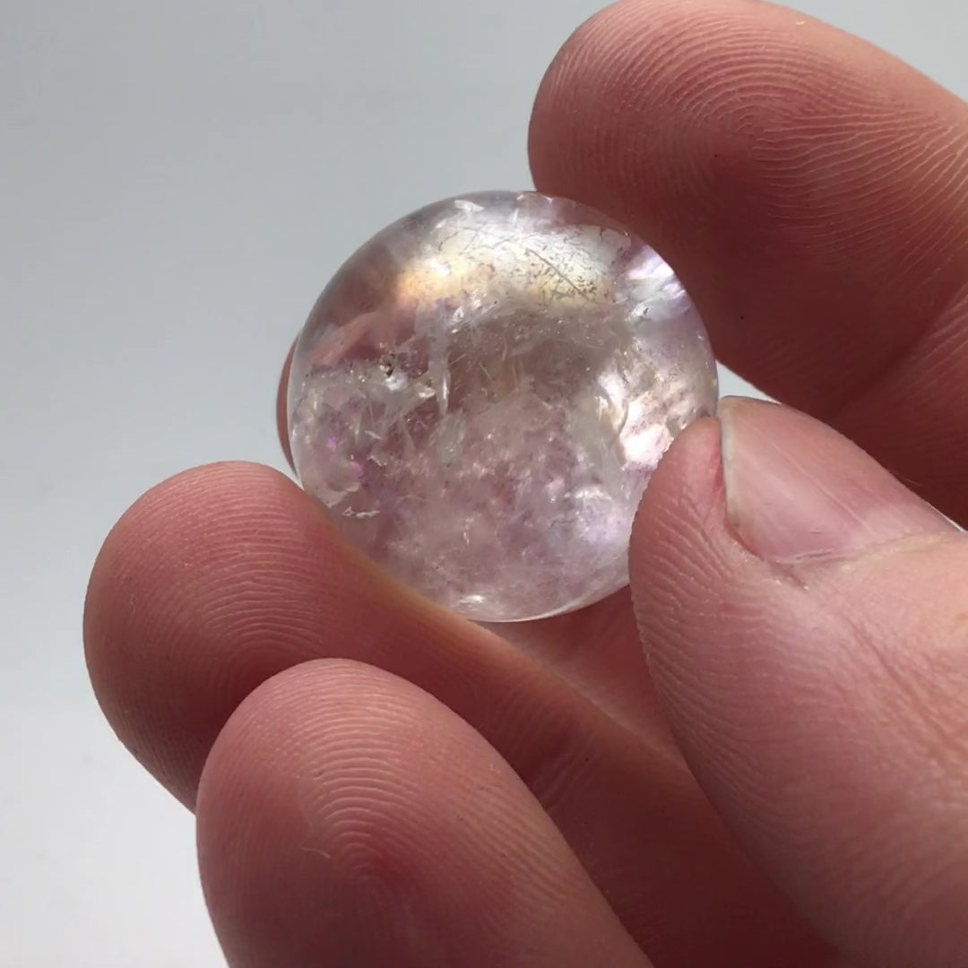 Mini Opalescent Aura Quartz Sphere