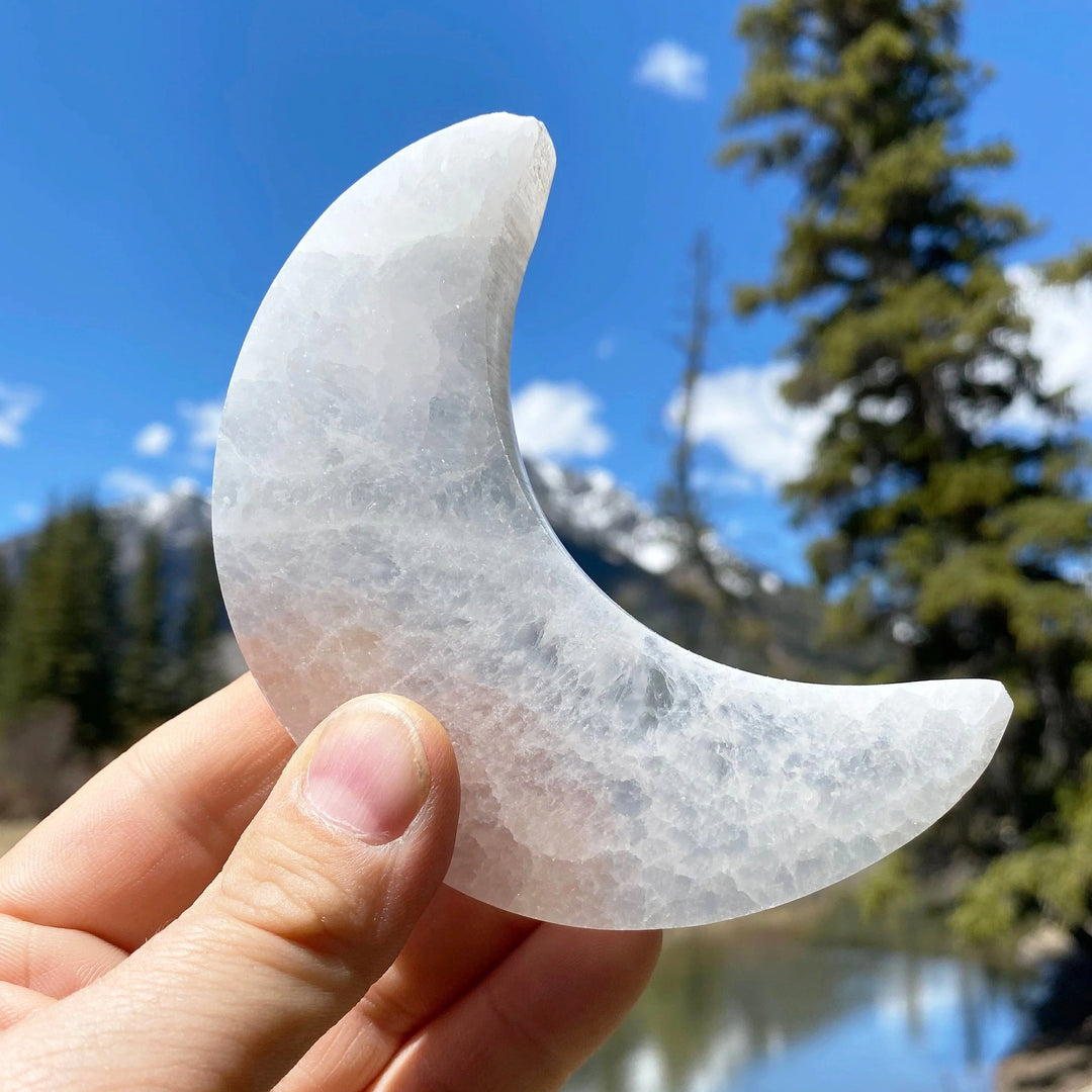 Selenite Half-Moon - Rocks and Gems Canada