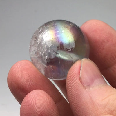 Opalescent Aura Quartz Sphere