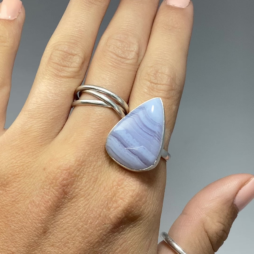 Blue Lace Agate Ring