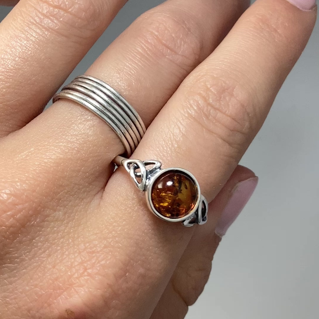 Cognac Amber Ring