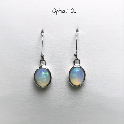 Ethiopian Fire Opal Dangle Earrings