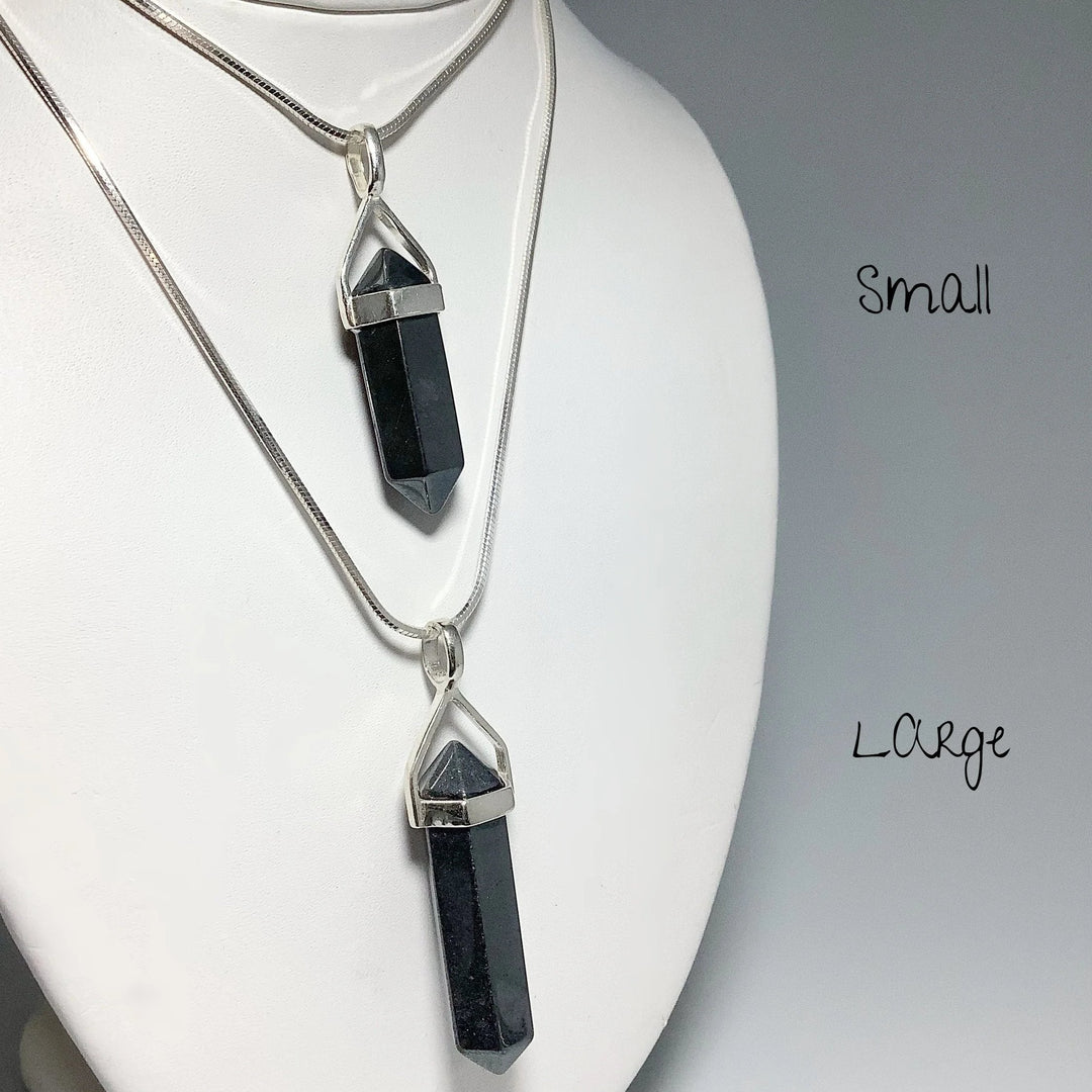 Hematite Double Terminated Point Pendant - Rocks and Gems Canada