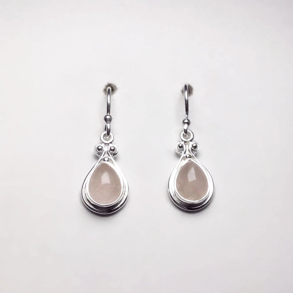 Rose Quartz Dangle Earrings - Rocks and Gems Canada