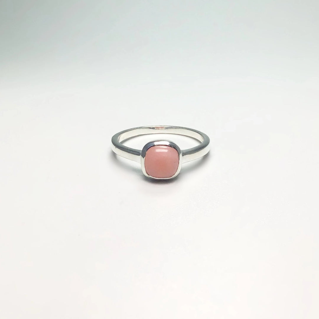 Pink Peruvian Opal Ring - Rocks and Gems Canada