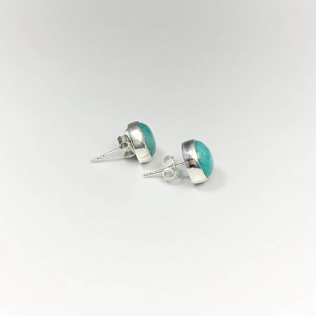 Amazonite Stud Earrings - Rocks and Gems Canada