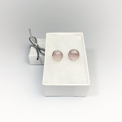 Rose Quartz Stud Earrings