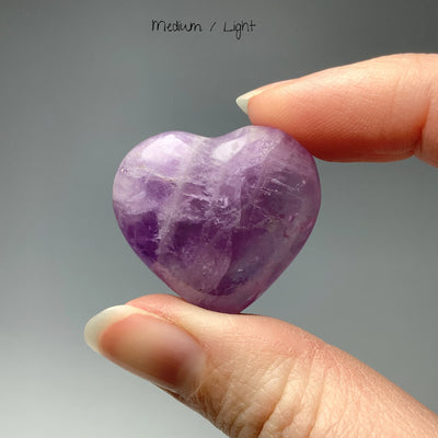 Amethyst Heart Carving