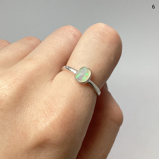 Faceted Ethiopian Fire Opal Ring - Rocks and Gems Canada