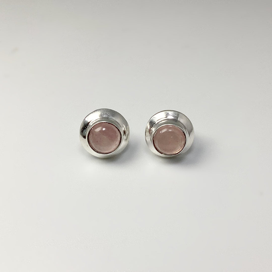 Rose Quartz Stud Earrings - Rocks and Gems Canada