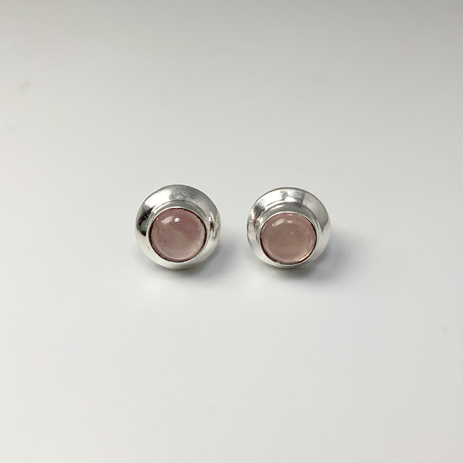 Rose Quartz Stud Earrings - Rocks and Gems Canada