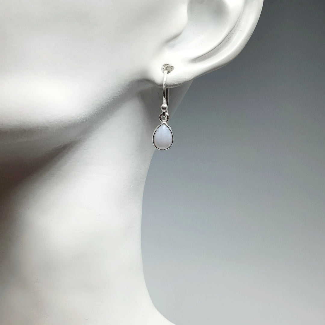 Blue Lace Agate Dangle Earrings - Rocks and Gems Canada