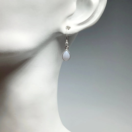 Blue Lace Agate Dangle Earrings - Rocks and Gems Canada