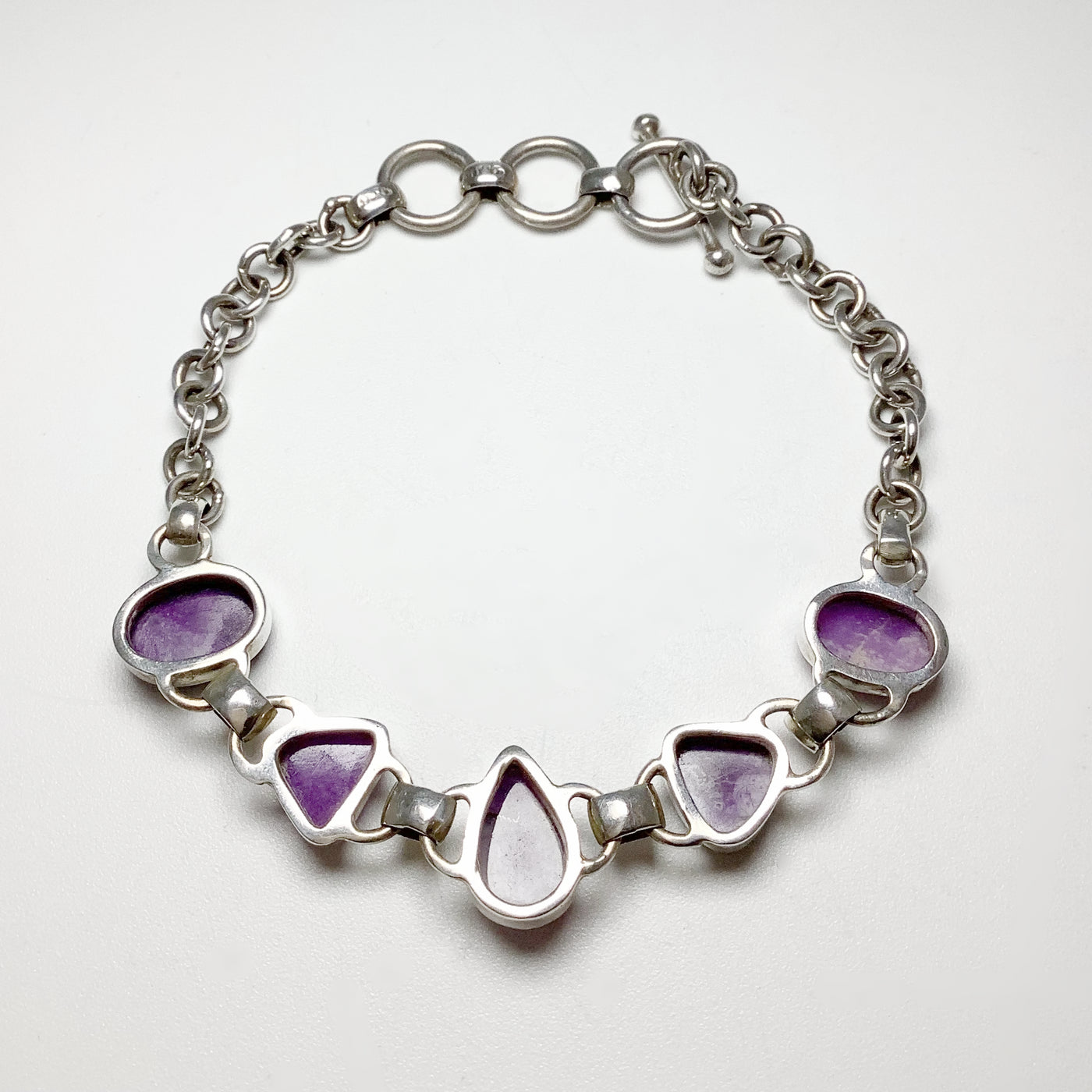 Sugilite Sterling Silver Bracelet