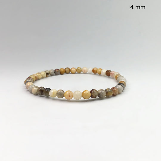 Natural Crazy Lace Agate Beaded Bracelet - Rocks and Gems Canada