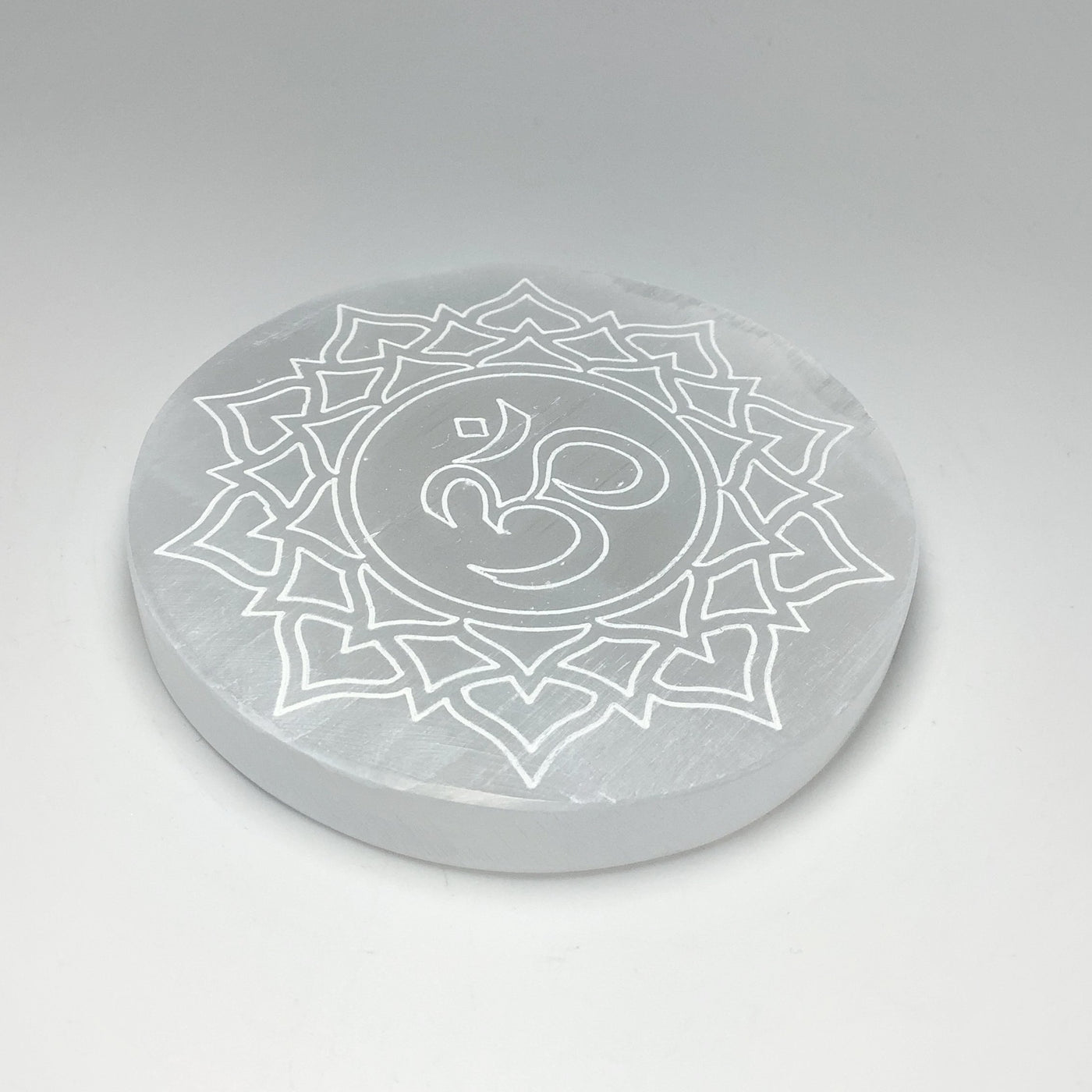 Selenite Mandala Round Charging Plate