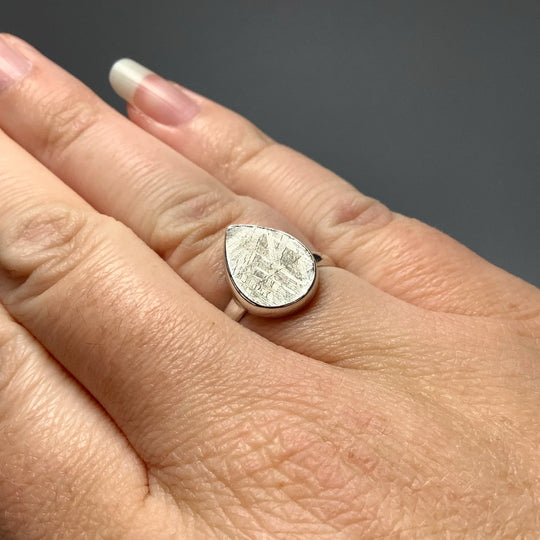 Muonionalusta Meteorite Ring - Rocks and Gems Canada
