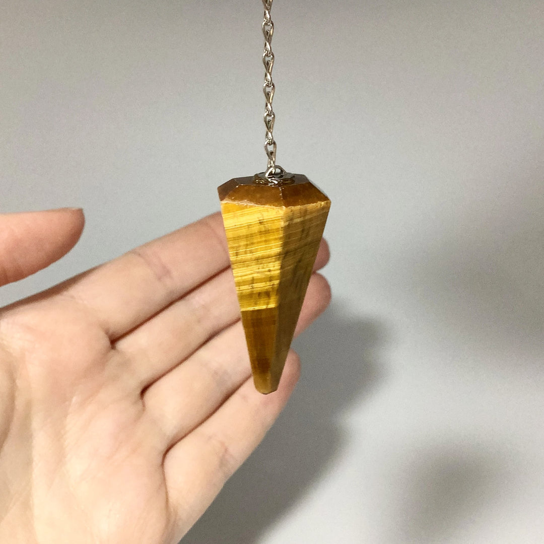 Tiger Eye Pendulum - Rocks and Gems Canada