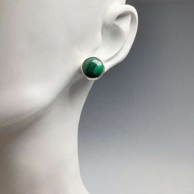 Malachite Stud Earrings