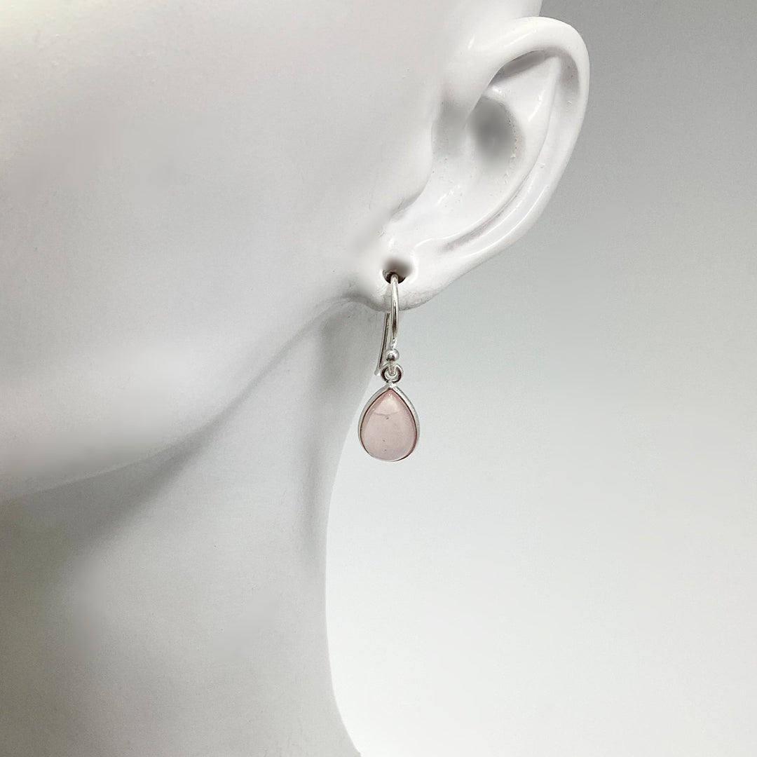 Rose Quartz Dangle Earrings - Rocks and Gems Canada