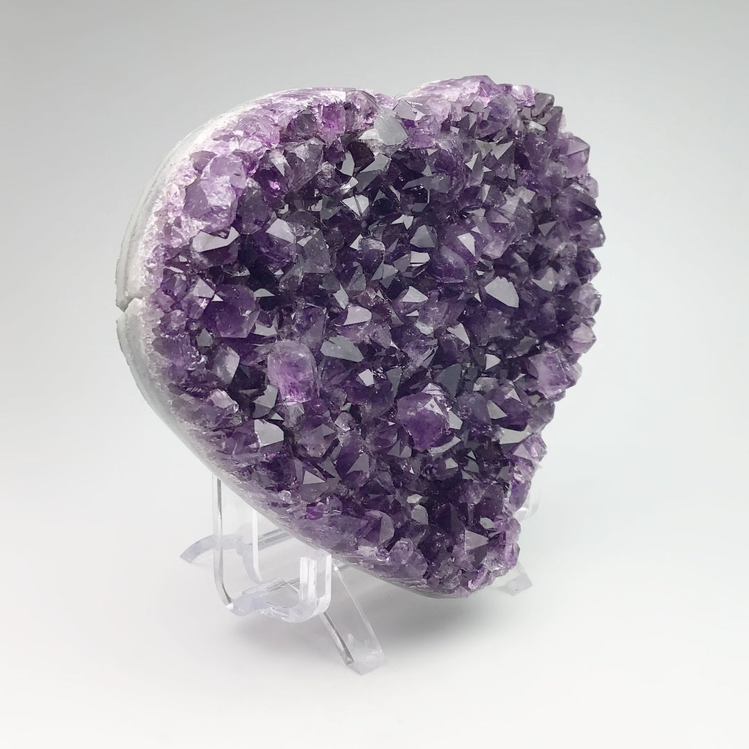 Amethyst Druze Cluster Heart - Rocks and Gems Canada