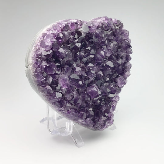 Amethyst Druze Cluster Heart - Rocks and Gems Canada