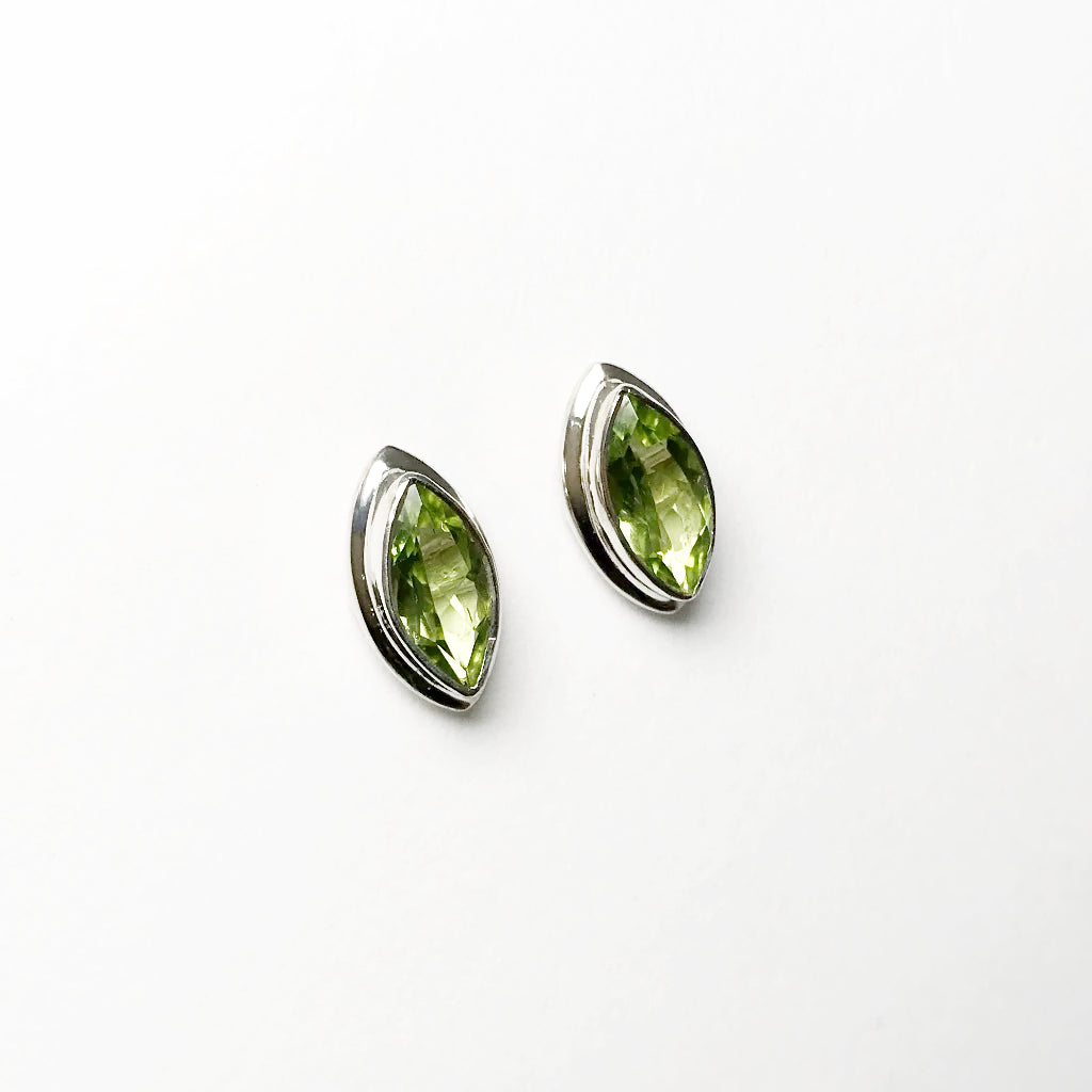 Peridot Stud Earrings - Rocks and Gems Canada