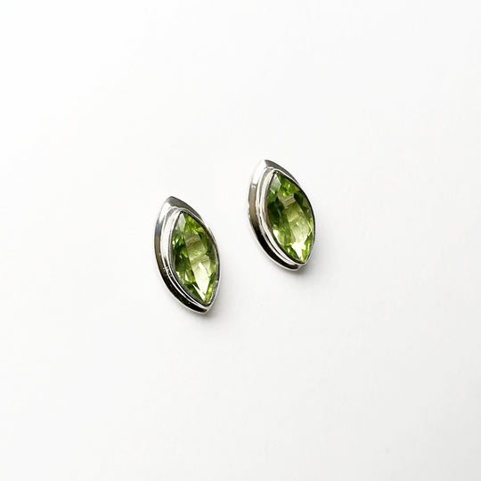 Peridot Stud Earrings - Rocks and Gems Canada