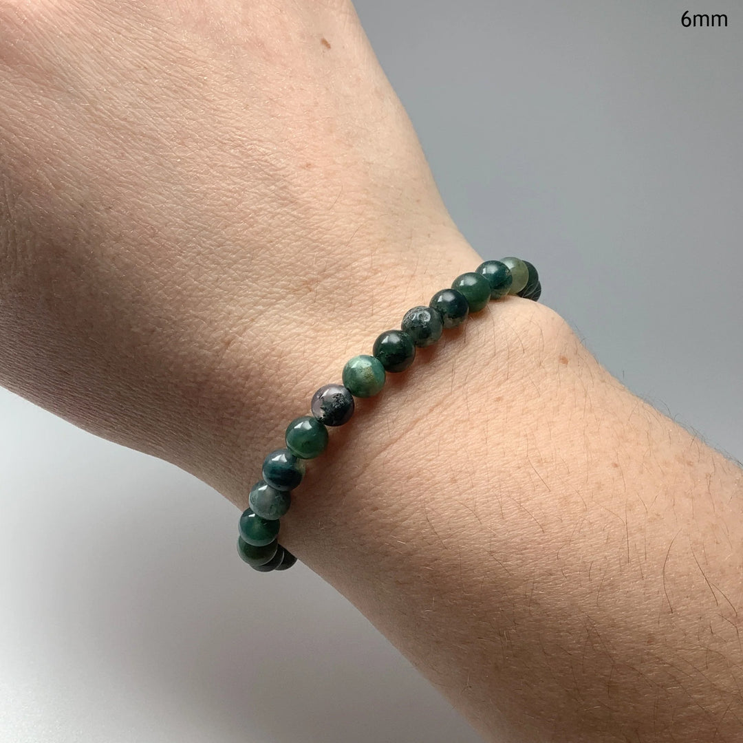 Moss Agate Beaded Bracelet - Rocks and Gems Canada