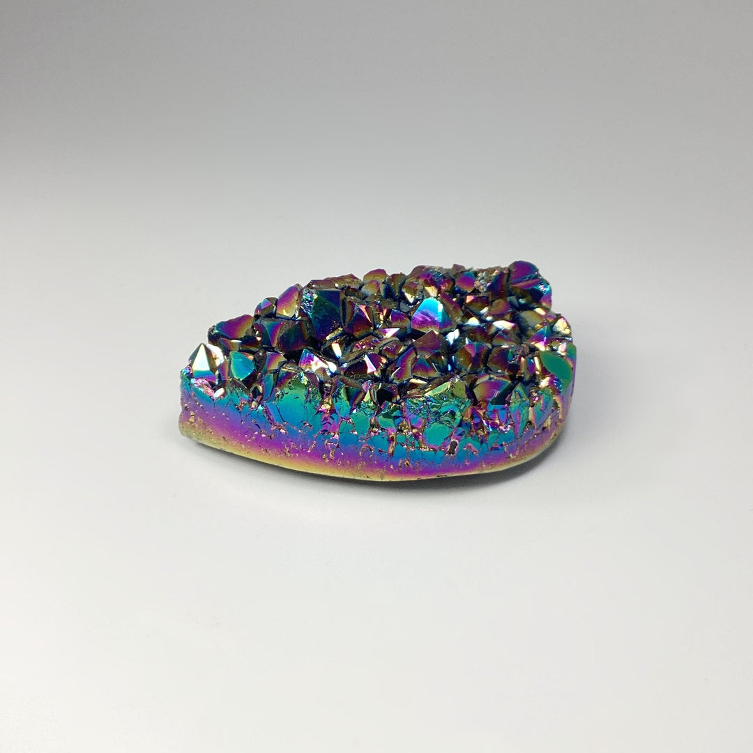 Rainbow Amethyst Druze Cluster Teardrop Carving - Rocks and Gems Canada