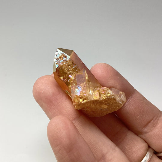 Sunset Aura Quartz Cluster - Rocks and Gems Canada
