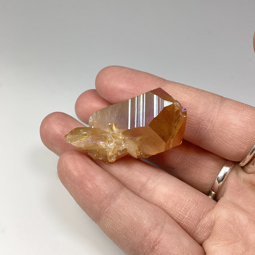 Sunset Aura Quartz Cluster - Rocks and Gems Canada