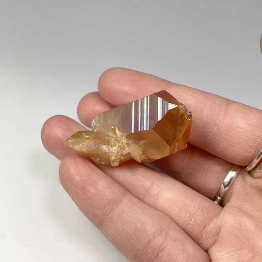 Sunset Aura Quartz Cluster - Rocks and Gems Canada