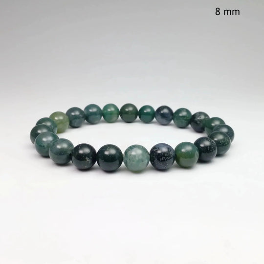 Moss Agate Beaded Bracelet - Rocks and Gems Canada