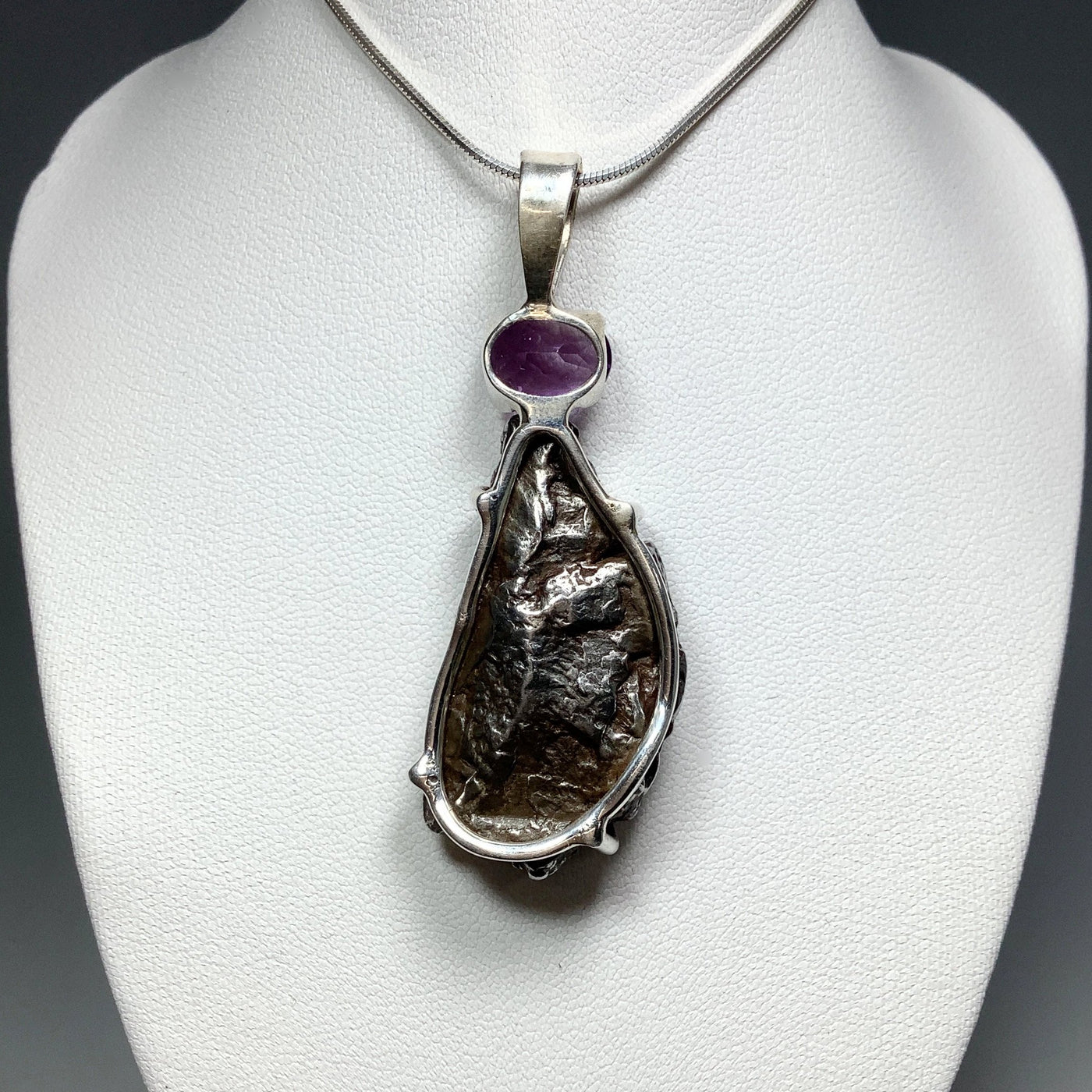 Campo Del Cielo Meteorite and Amethyst Pendant