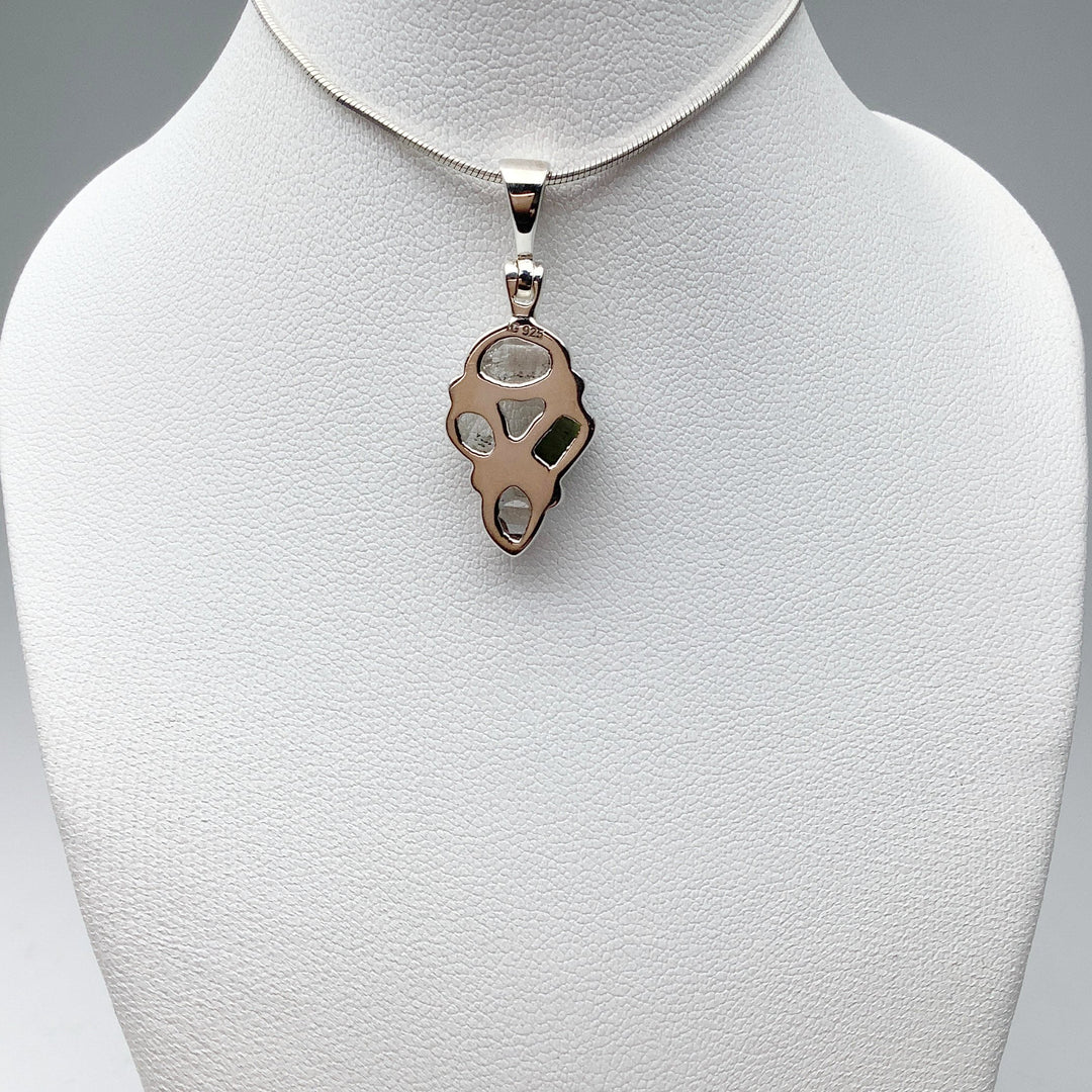 Moldavite and Herkimer Diamond Pendant - Rocks and Gems Canada