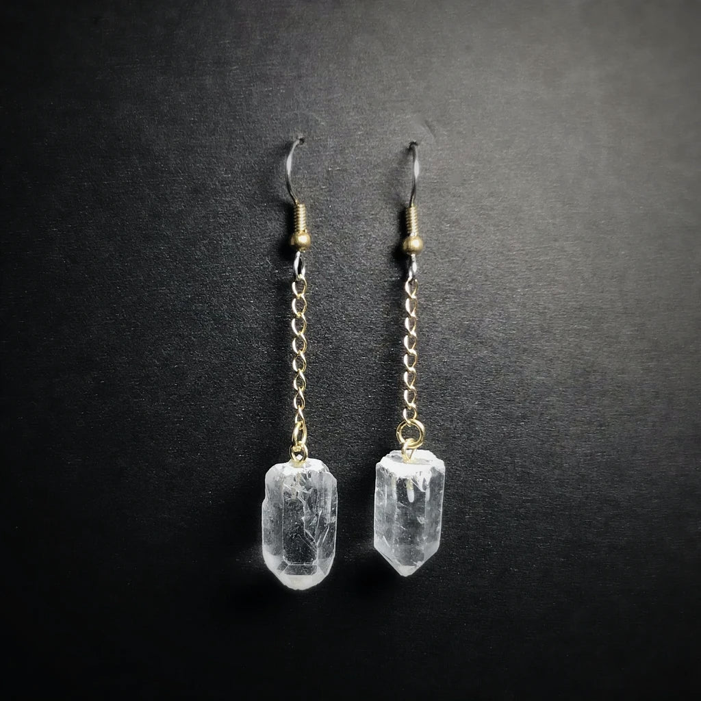Quartz Dangle Earrings