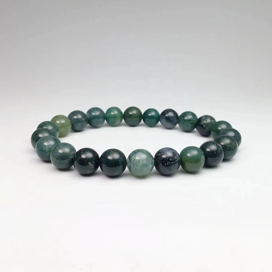Moss Agate Beaded Bracelet - Rocks and Gems Canada