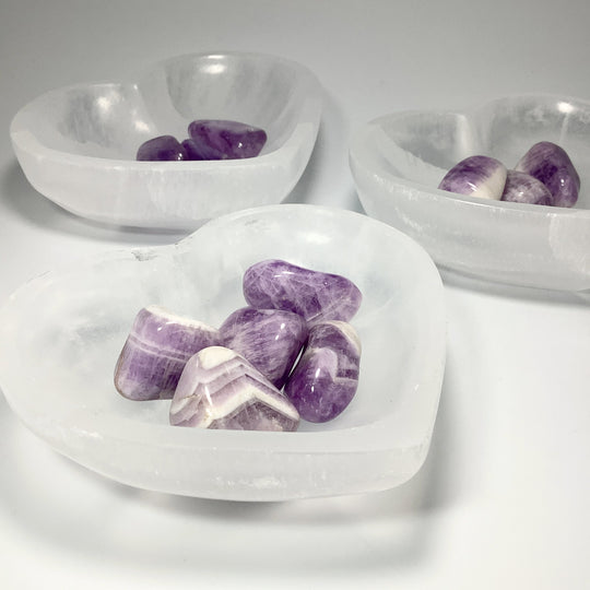 Selenite Heart Bowl - Rocks and Gems Canada