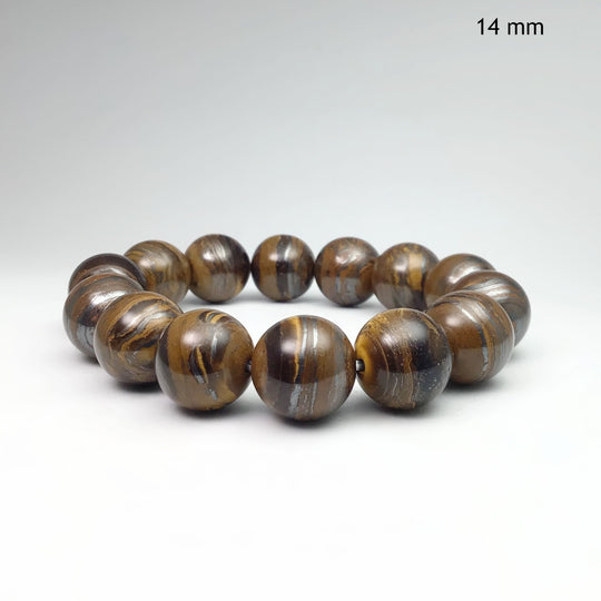 Brown Gold Tiger Iron Beaded Bracelet - Rocks and Gems Canada