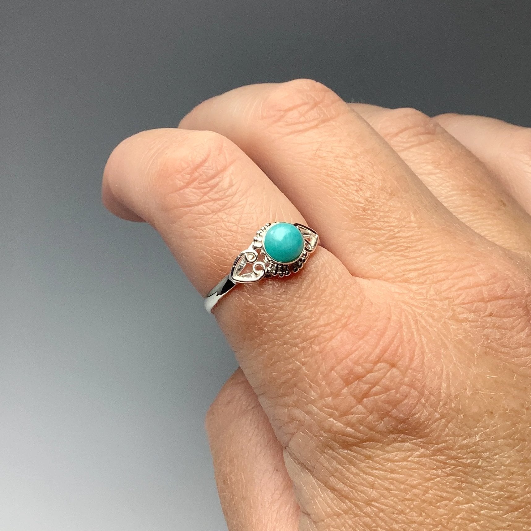 Green amazonite ring on sale