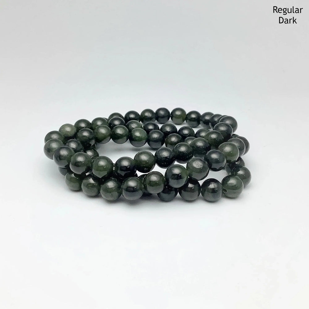 Canadian Jade Triple Wrap Beaded Bracelet - Rocks and Gems Canada