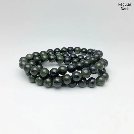 Canadian Jade Triple Wrap Beaded Bracelet - Rocks and Gems Canada