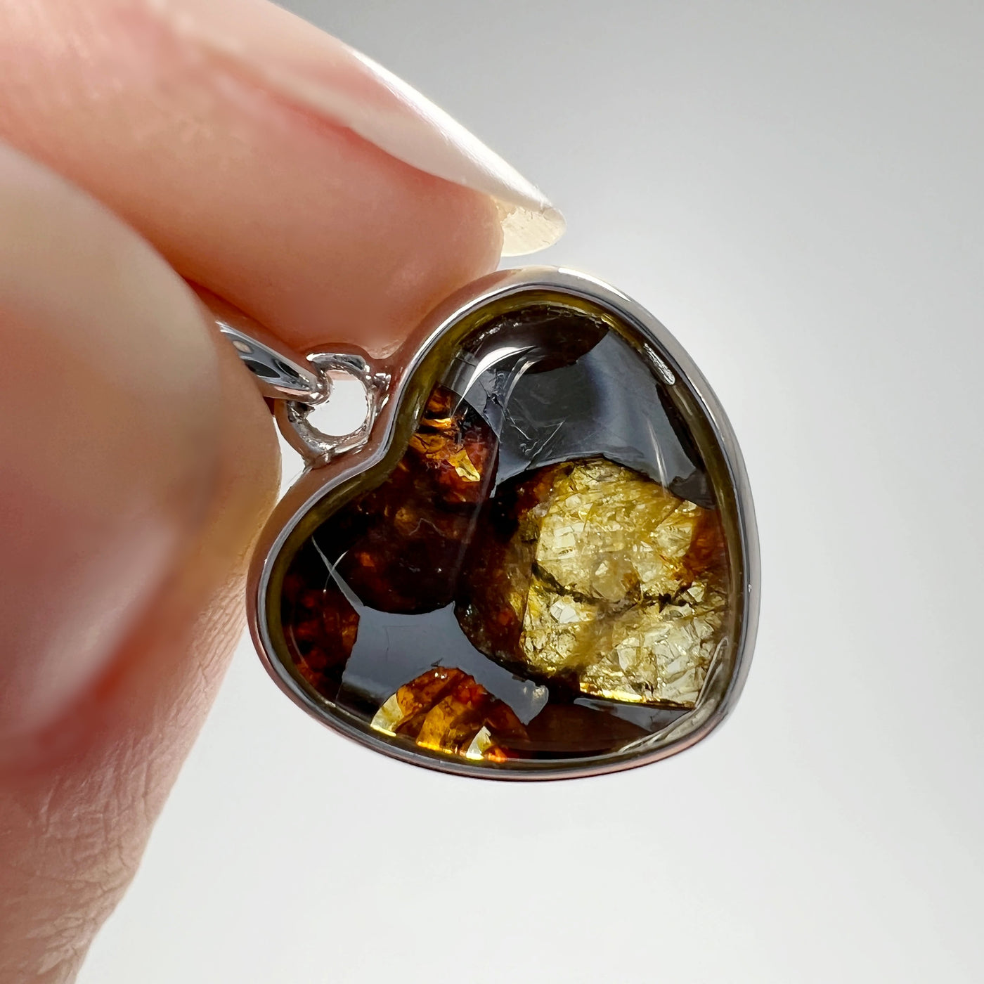 Sericho Meteorite Heart Pendant