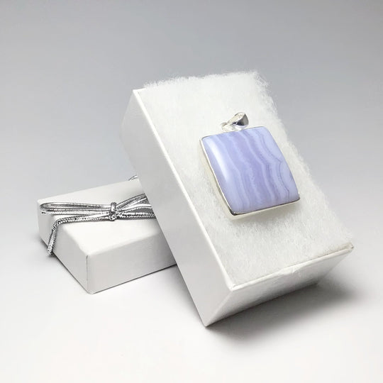 Blue Lace Agate Pendant - Rocks and Gems Canada